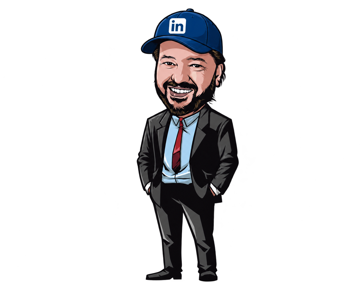 Avatar illustrato di Gianluigi con cappellino blu LinkedIn